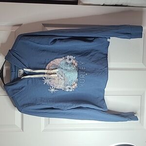 Hurley cropped hoodie blue Size S